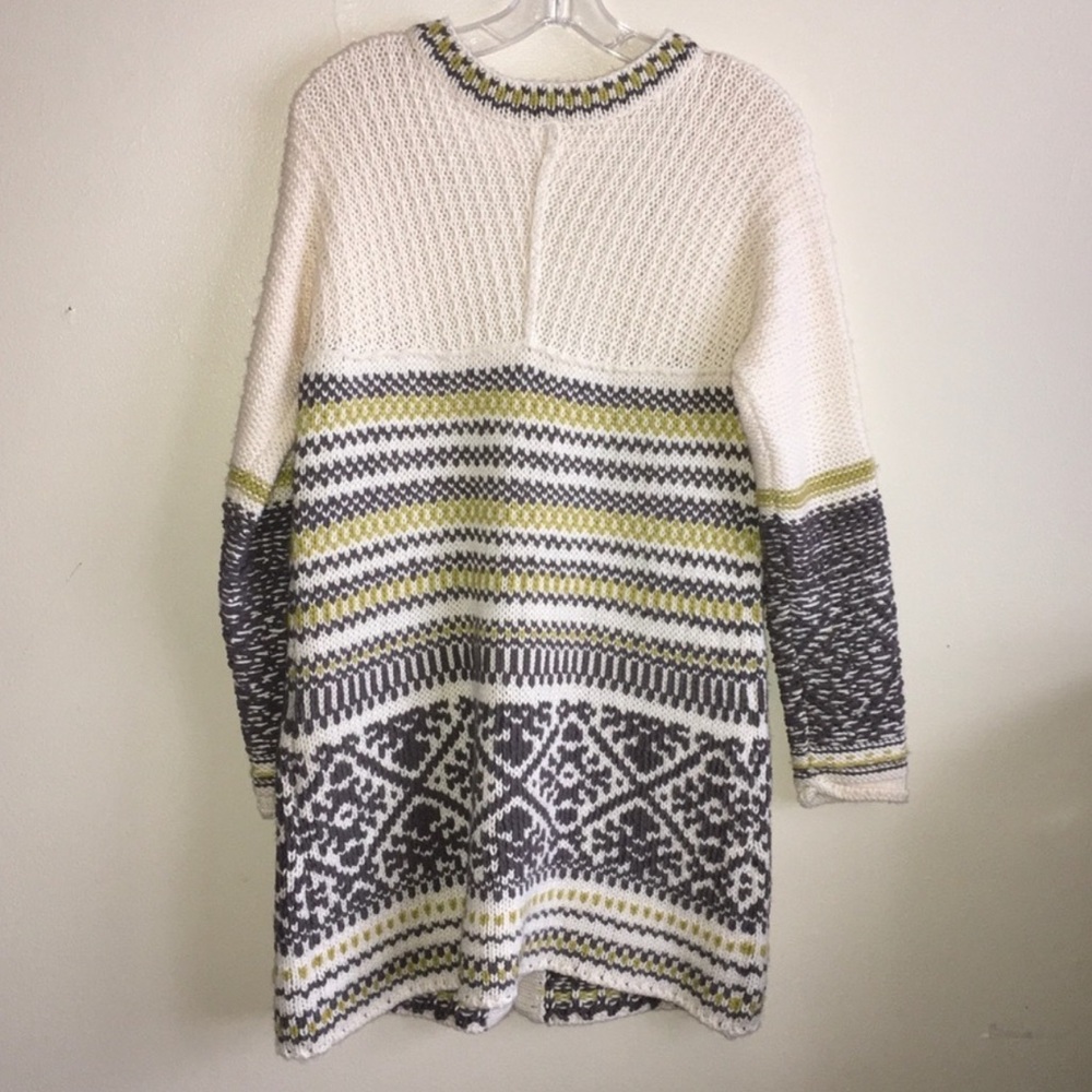 Free People Cream and Gray Knit Cardigan - Picture 2 of 4